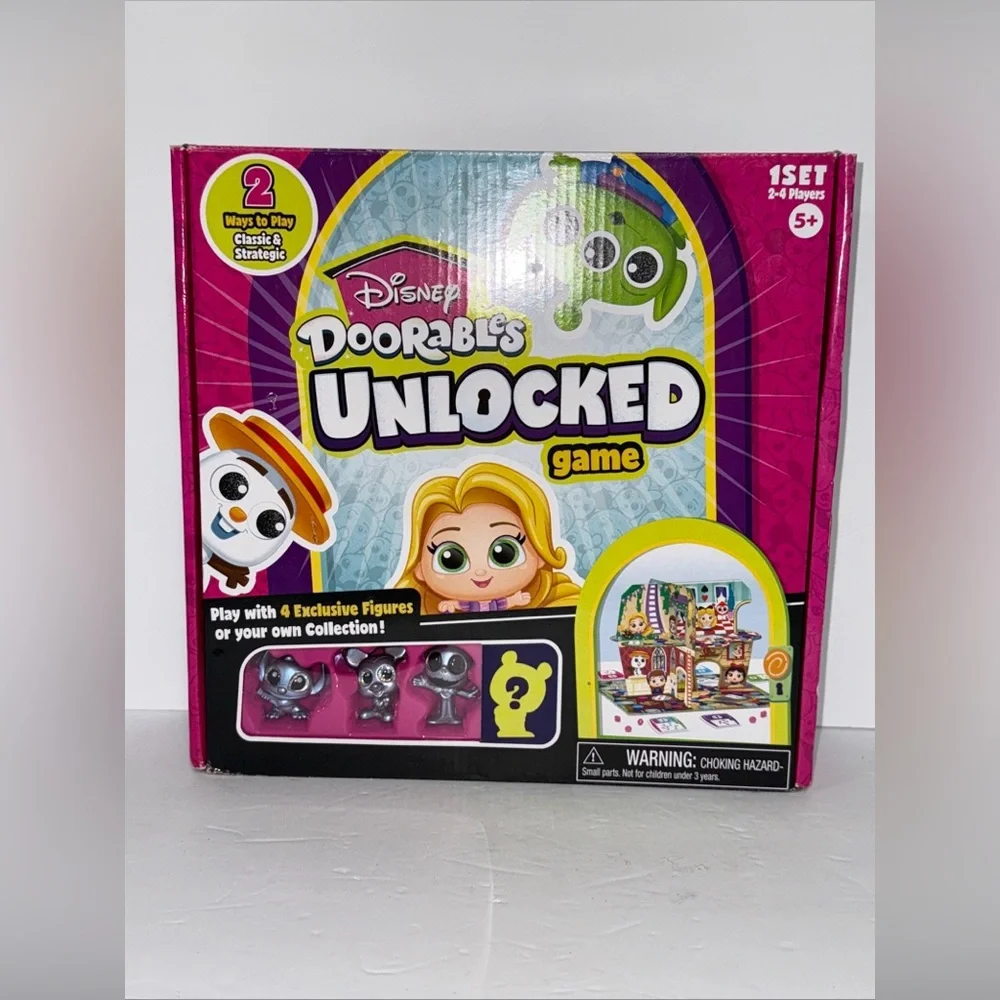 Disney Doorables Unlocked! Board Game – Brand New Sealed with 4 Exclusive Figure